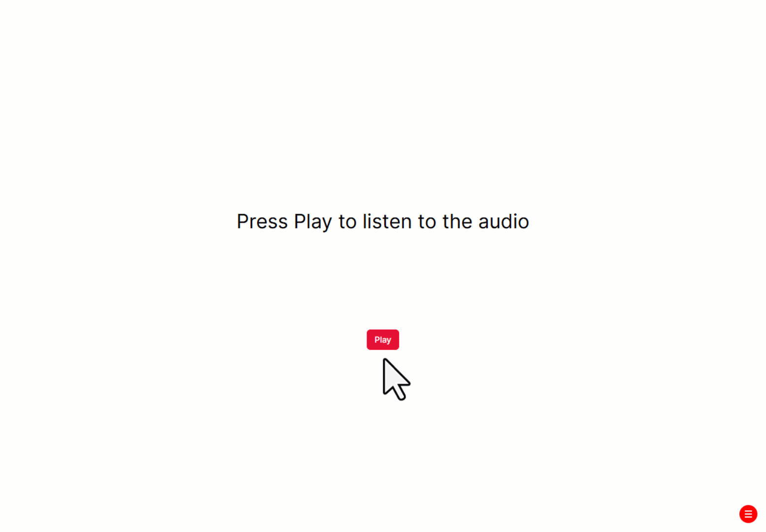 Animated gif of an audio repetition task